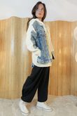 Tribeca Knit Bomber Jacket Denim Ecru /18=
